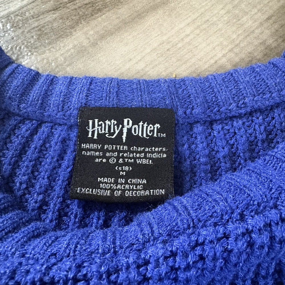 Harry Potter Ravenclaw Knit Sweater Pullover Blue medium - Picture 4 of 8